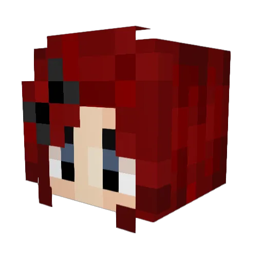 Ciwana Minecraft avatar head, 3D render