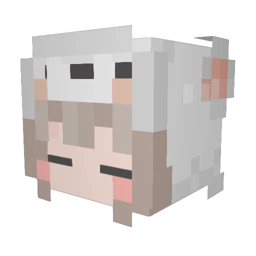 CiweiLin Minecraft avatar head, 3D render