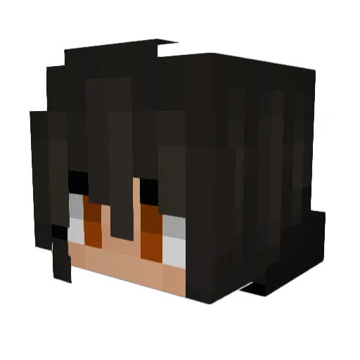 Cixxx Minecraft avatar head, 3D render