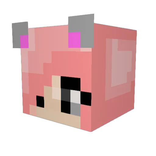Ciyanna Minecraft avatar head, 3D render