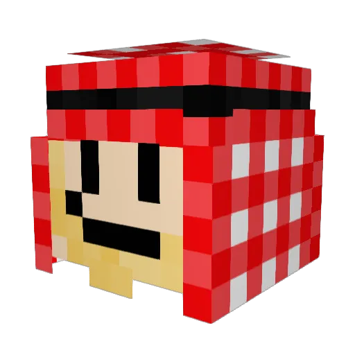Ciyaz Minecraft avatar head, 3D render