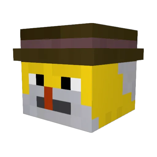 Cizeta8088 Minecraft avatar head, 3D render