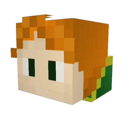 Cizne Minecraft avatar head, 3D render