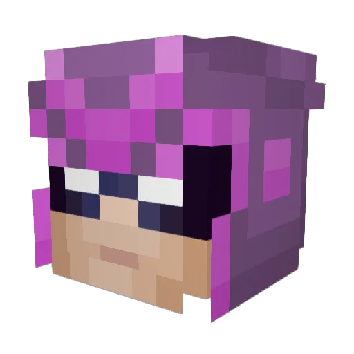 Cizsy Minecraft avatar head, 3D render