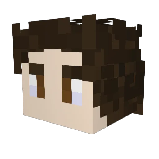 Cj7x7x Minecraft avatar head, 3D render