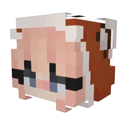 Cj_POP Minecraft avatar head, 3D render