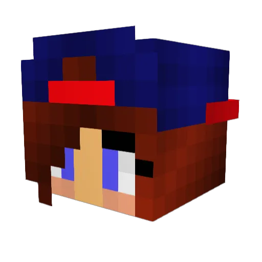 Cjcjcjx Minecraft avatar head, 3D render