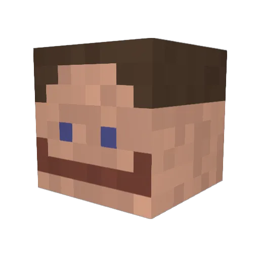 Cjfalz Minecraft avatar head, 3D render