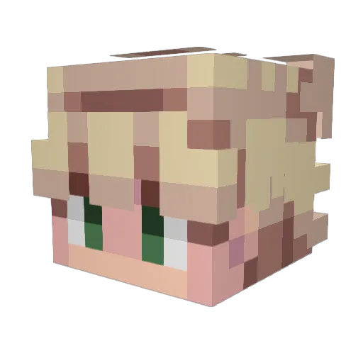 CkAntonio Minecraft avatar head, 3D render