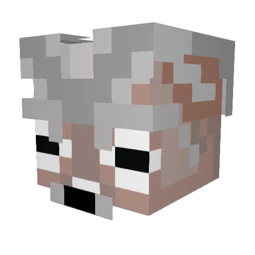 Cka4atb Minecraft avatar head, 3D render