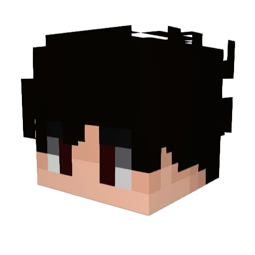 Ckmlk Minecraft avatar head, 3D render