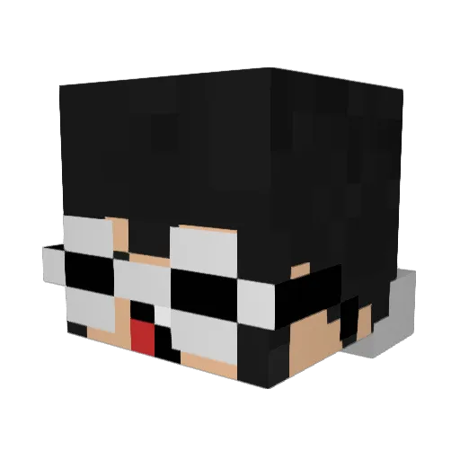 Ckoteex Minecraft avatar head, 3D render