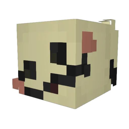 Cl0_Or Minecraft avatar head, 3D render