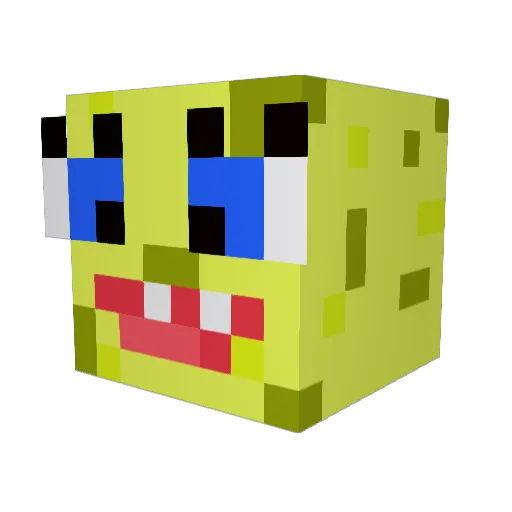 Cl0ckster Minecraft avatar head, 3D render