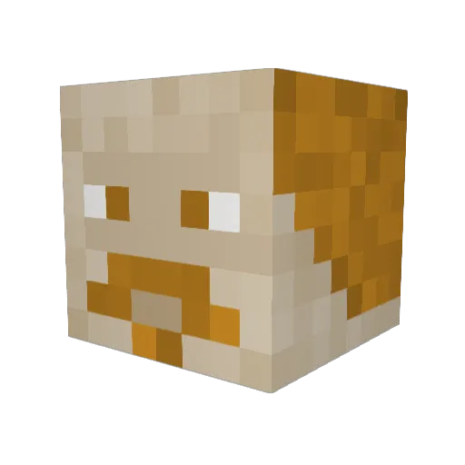 Cl0rp Minecraft avatar head, 3D render