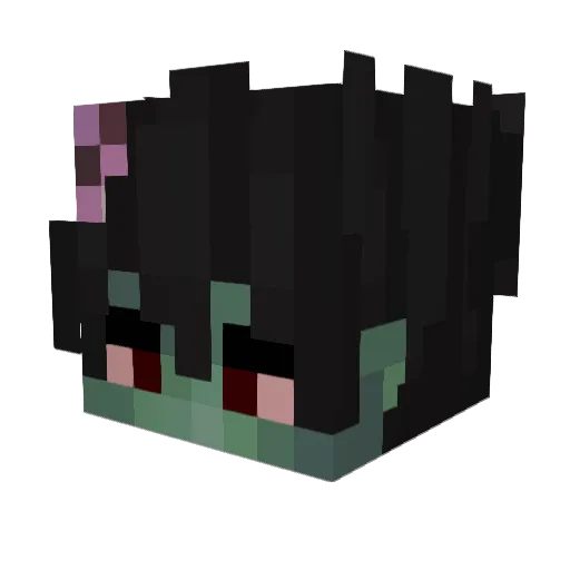 Cl0wnT0wn Minecraft avatar head, 3D render