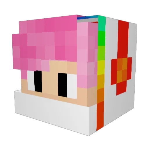 Cl1ckToAddText Minecraft avatar head, 3D render