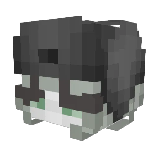 Cl1pzMC Minecraft avatar head, 3D render