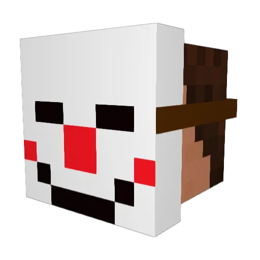 Cl6wn Minecraft avatar head, 3D render
