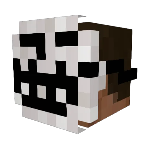 Cl8wn Minecraft avatar head, 3D render
