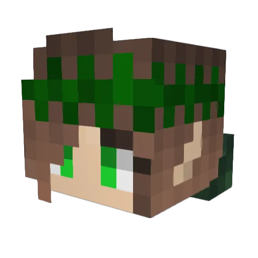 Cla_vrgh Minecraft avatar head, 3D render