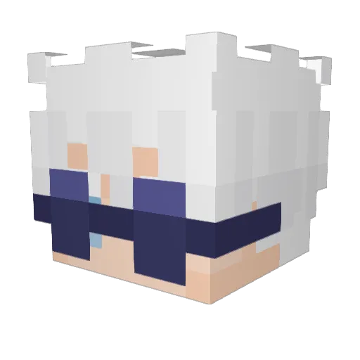 Claawser Minecraft avatar head, 3D render