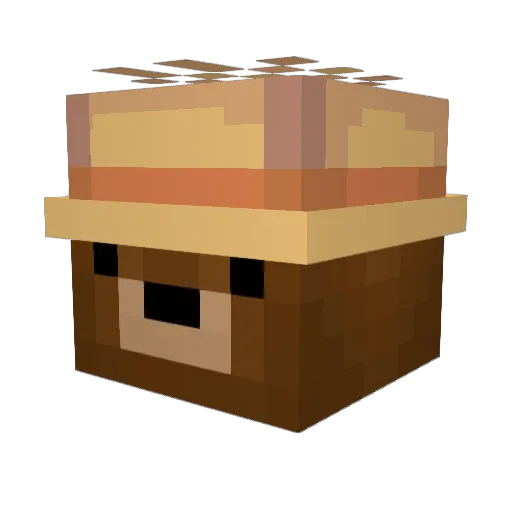 Claaziic Minecraft avatar head, 3D render