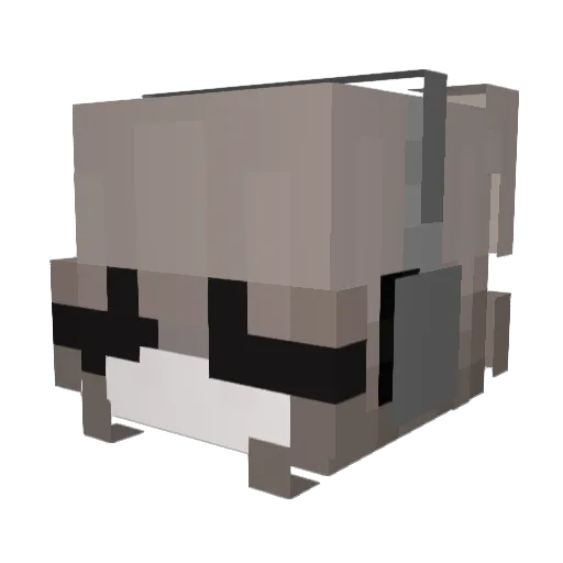 Clacota Minecraft avatar head, 3D render