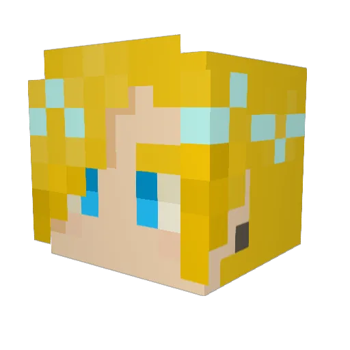Cladis Minecraft avatar head, 3D render