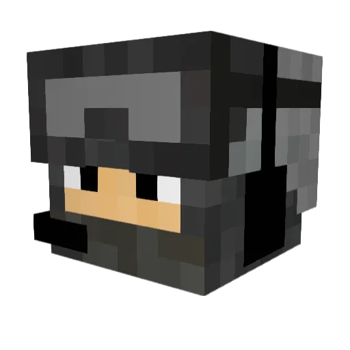 Cladking Minecraft avatar head, 3D render