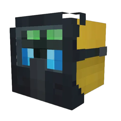 Cladovka Minecraft avatar head, 3D render