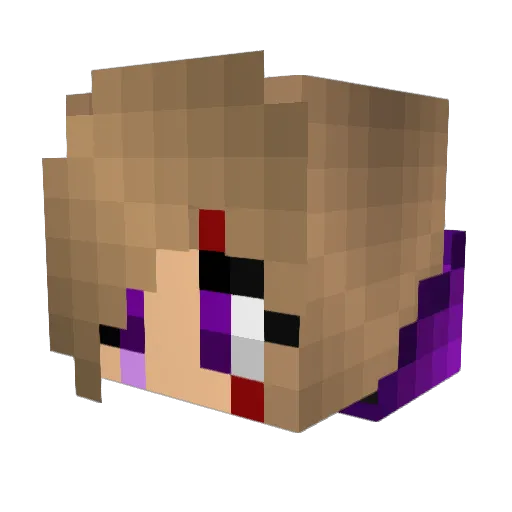 ClaimTV Minecraft avatar head, 3D render