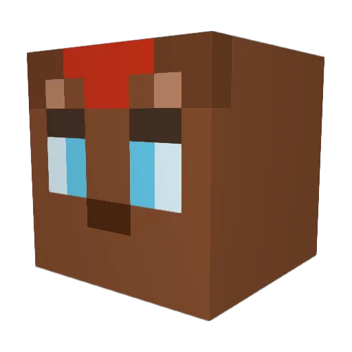 ClaimedBus Minecraft avatar head, 3D render