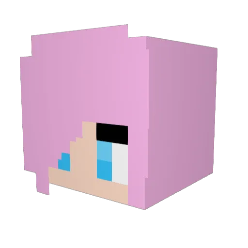 ClairLynx Minecraft avatar head, 3D render
