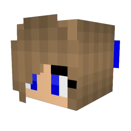 Claire03 Minecraft avatar head, 3D render