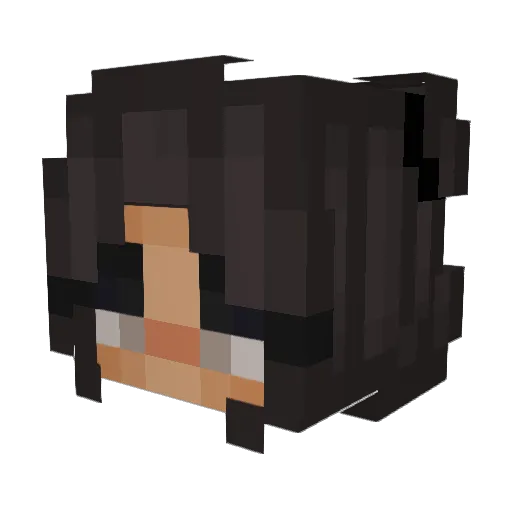 Claire10L Minecraft avatar head, 3D render