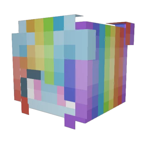 Claire148 Minecraft avatar head, 3D render