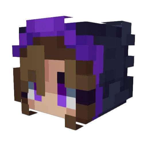 Claire1593 Minecraft avatar head, 3D render