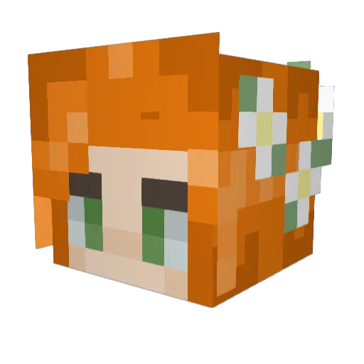 Claire172y Minecraft avatar head, 3D render