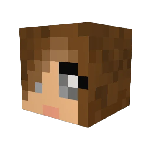 Claire9371 Minecraft avatar head, 3D render
