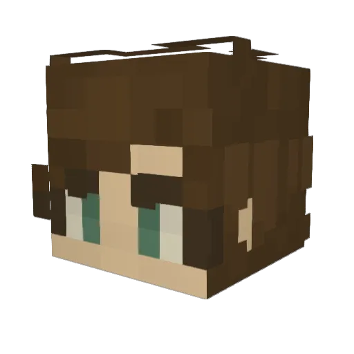 ClaireRedfield__ Minecraft avatar head, 3D render