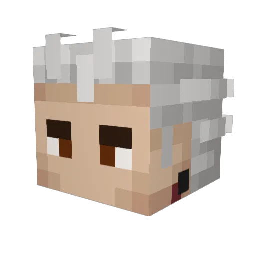 ClaireRoger Minecraft avatar head, 3D render