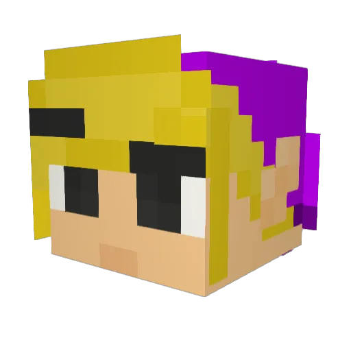Claire_Newline Minecraft avatar head, 3D render