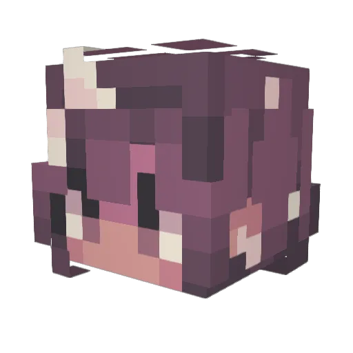 Clairebear45 Minecraft avatar head, 3D render