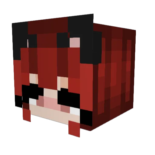 Clairenz Minecraft avatar head, 3D render