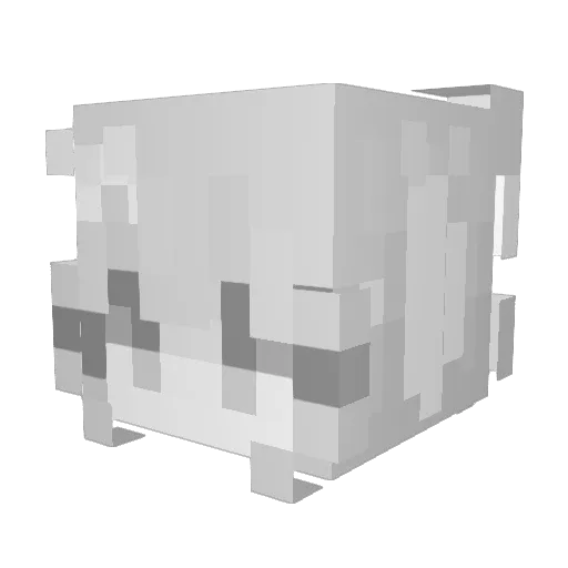ClairesPuppy Minecraft avatar head, 3D render