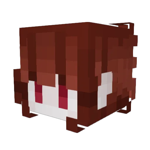 Clairse Minecraft avatar head, 3D render