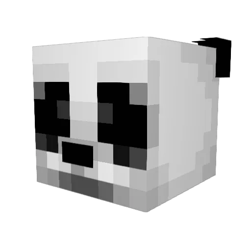 Claiture Minecraft avatar head, 3D render