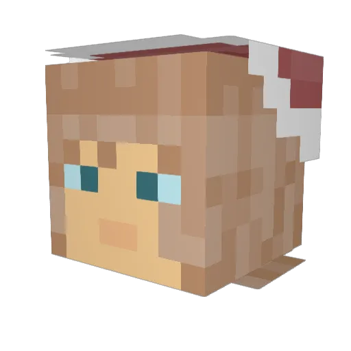 Clalitira Minecraft avatar head, 3D render