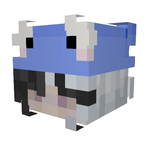 Clamelo Minecraft avatar head, 3D render